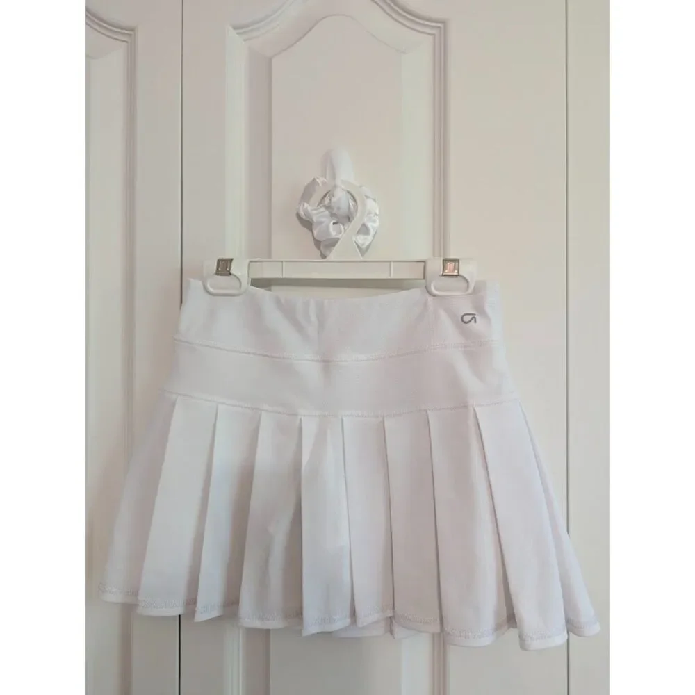 Gap Fit GapFit pique stretch pleated white skort Girls Medium 8/9  tennis cheer
